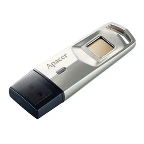 Apacer USB flash disk, USB 3.0 (3.2 Gen 1), 64GB, AH651, srebrny, AP64GAH651S-1, USB A, czytnik linii papilarnych